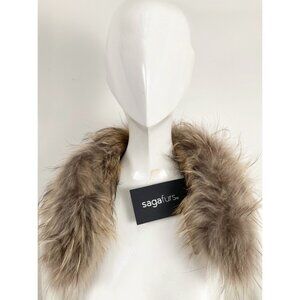 NEW Bogner Nurea Saga Furs Finnish Racoon Fur Coat Collar Trim!  Brown & Tan